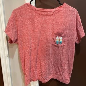 Pink beach themed shirt!